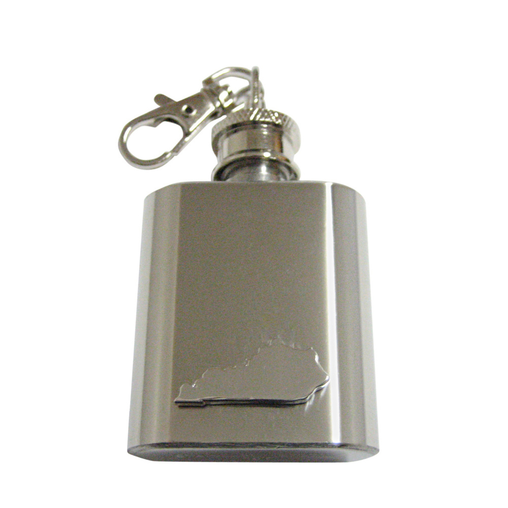 Kentucky State Map Shape Keychain Flask - image 1